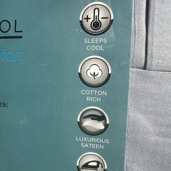 ULTRACOOL Coolcomfort Queen Sheet Set Blue - Picture 4 of 9